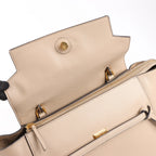 CELINE Belt Bag Grained Leather Mini 2Way Handbag in Beige