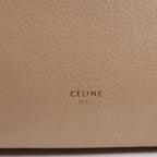 CELINE Belt Bag Grained Leather Mini 2Way Handbag in Beige