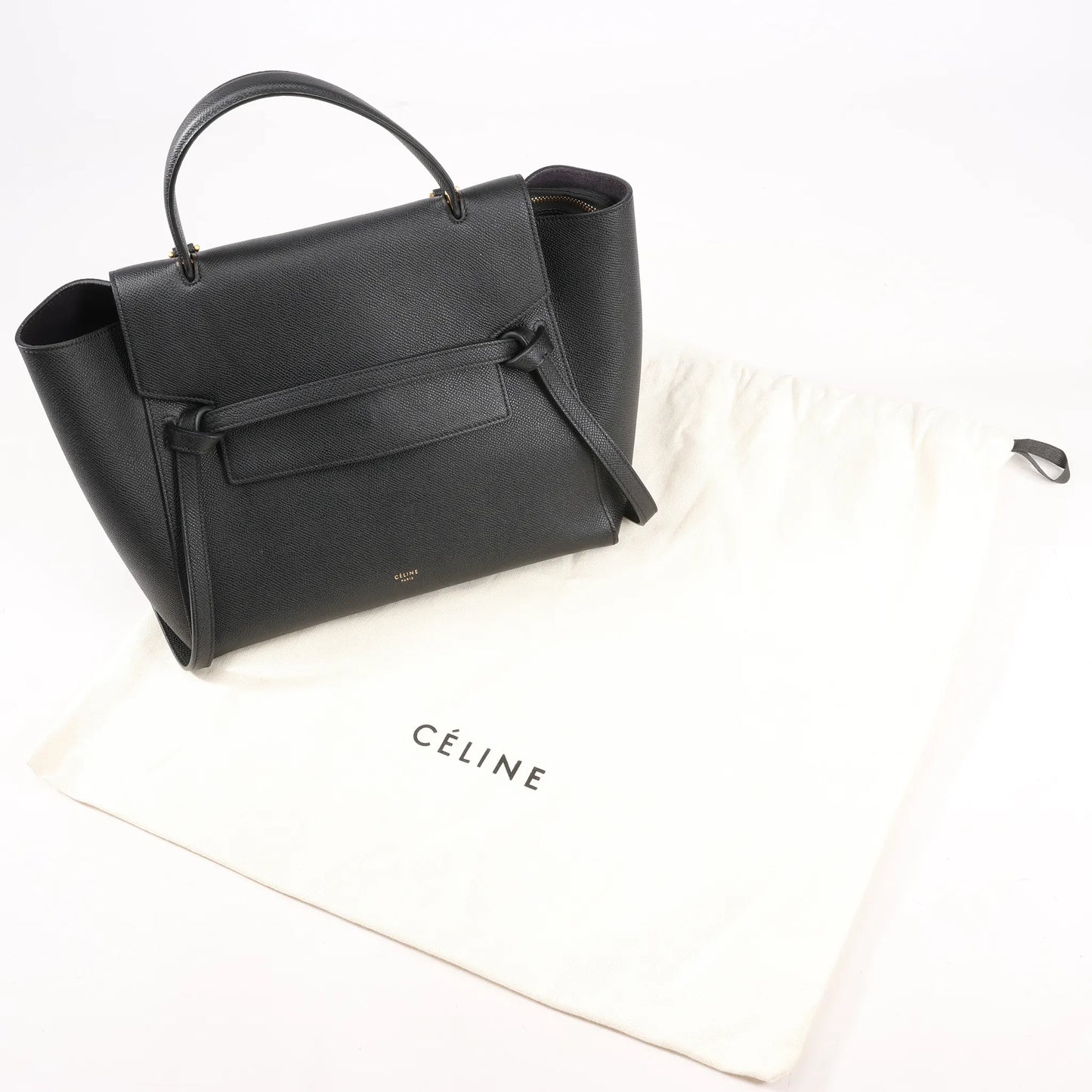 Celine Belt Bag Mini Leather 2way Handbag in Black