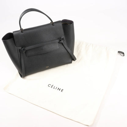 Celine Belt Bag Mini Leather 2way Handbag in Black