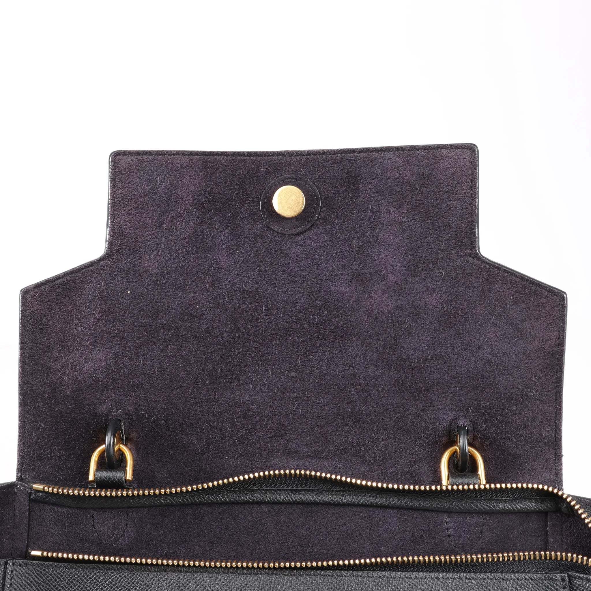 Celine Belt Bag Mini Leather 2way Handbag in Black