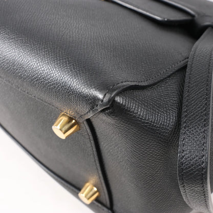 Celine Belt Bag Mini Leather 2way Handbag in Black