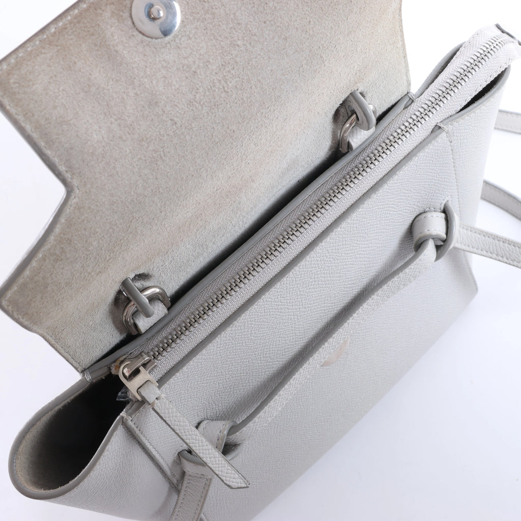 Celine Belt Bag Nano Leather 2Way Handbag in Gray