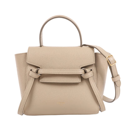 Sac banane Céline Pico en cuir beige