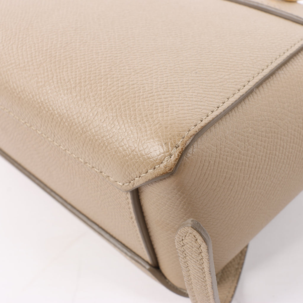 Celine Belt Bag Pico Leather 2way Handbag in Beige