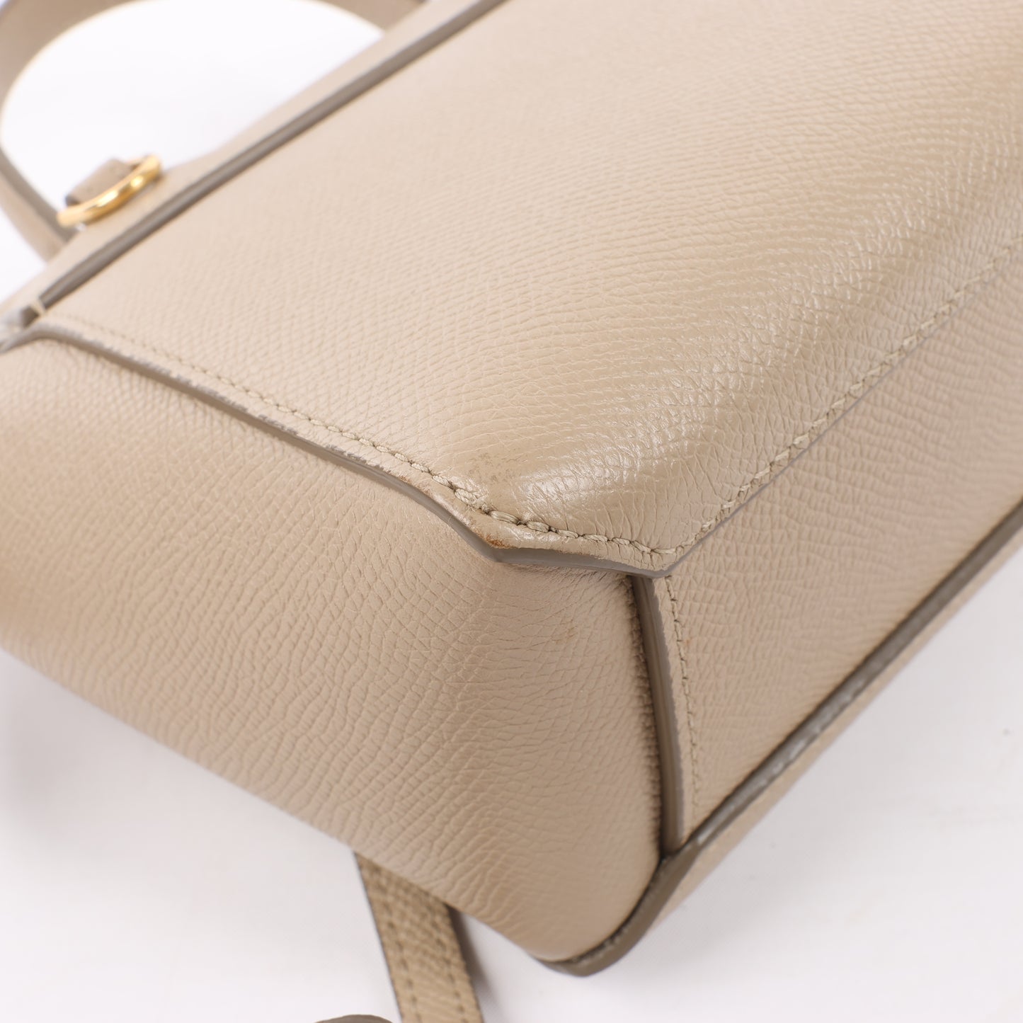 Sac banane Céline Pico en cuir beige