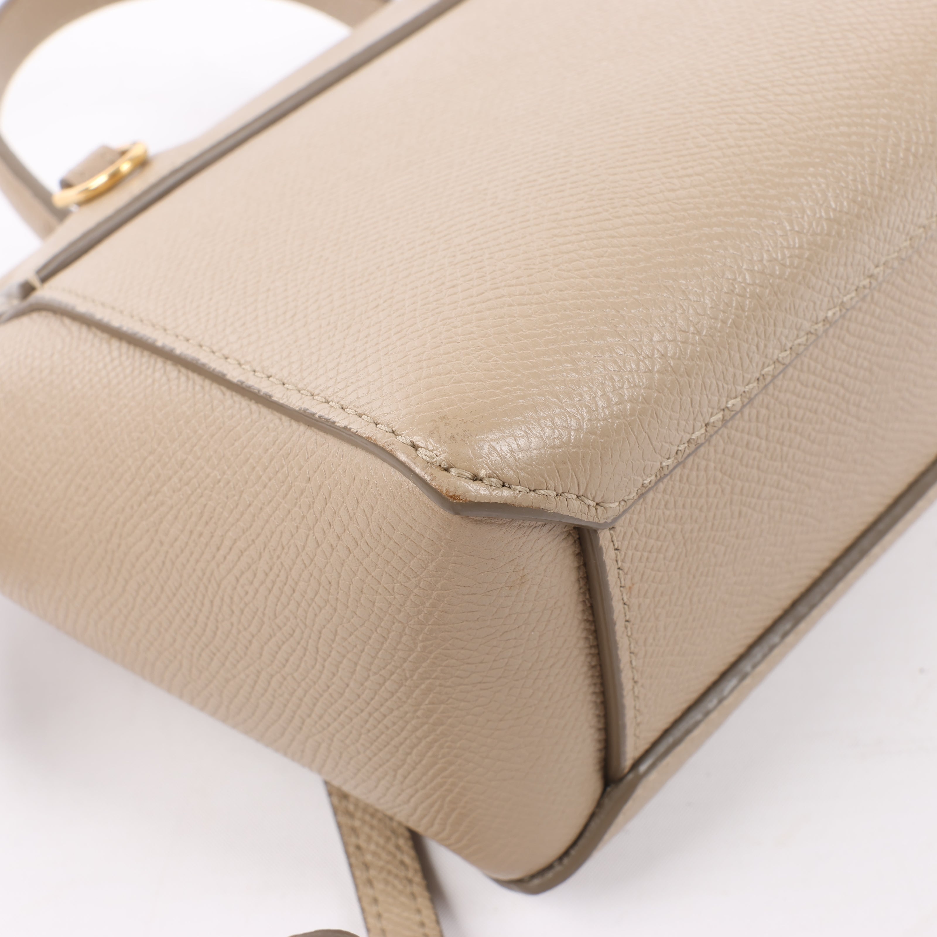 Celine Belt Bag Pico Leather 2way Handbag in Beige