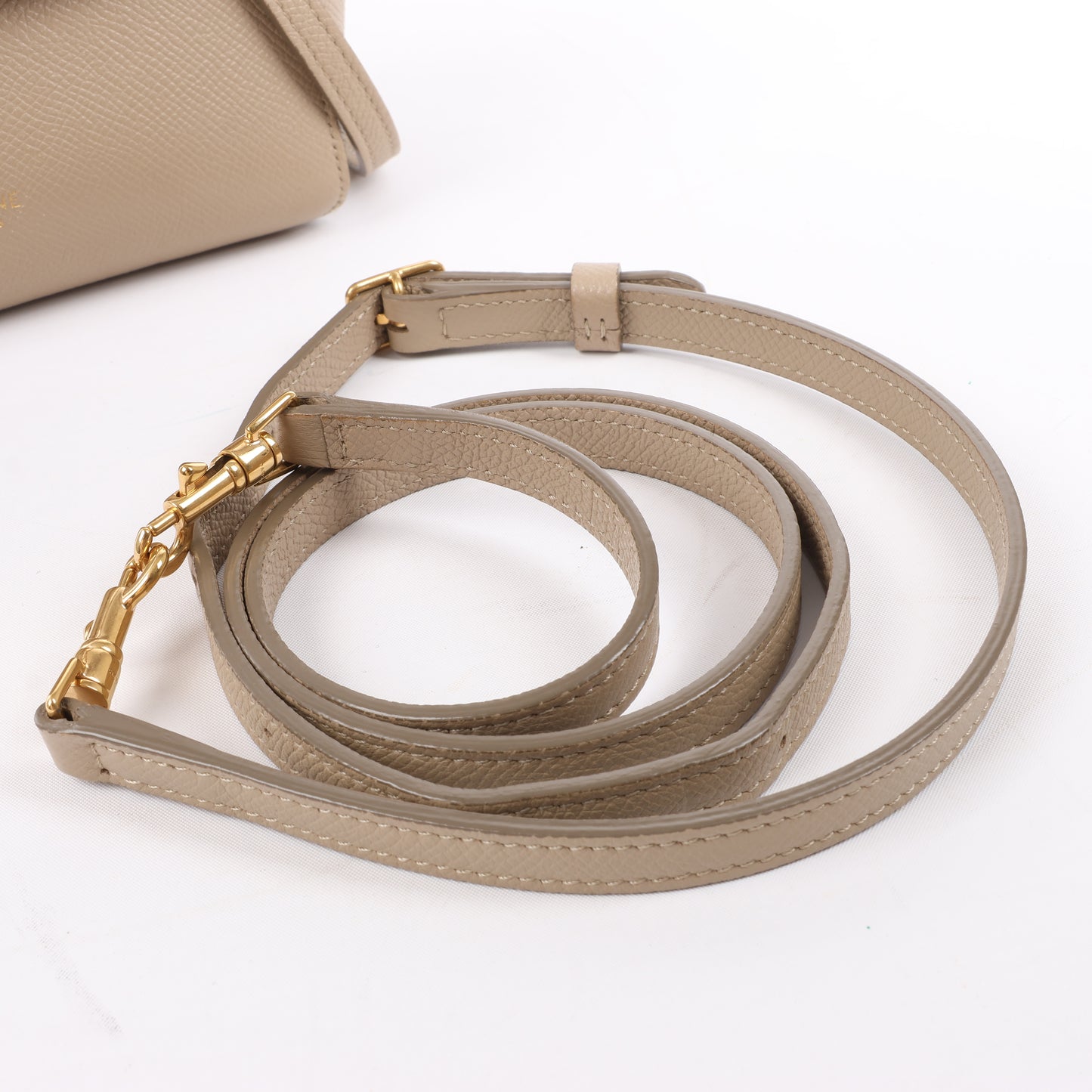 Sac banane Céline Pico en cuir beige
