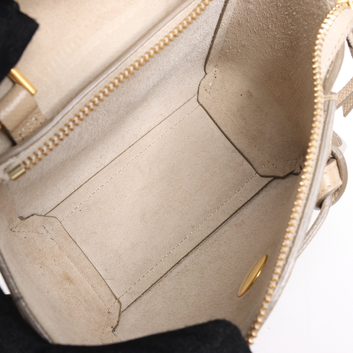 Sac banane Céline Pico en cuir beige