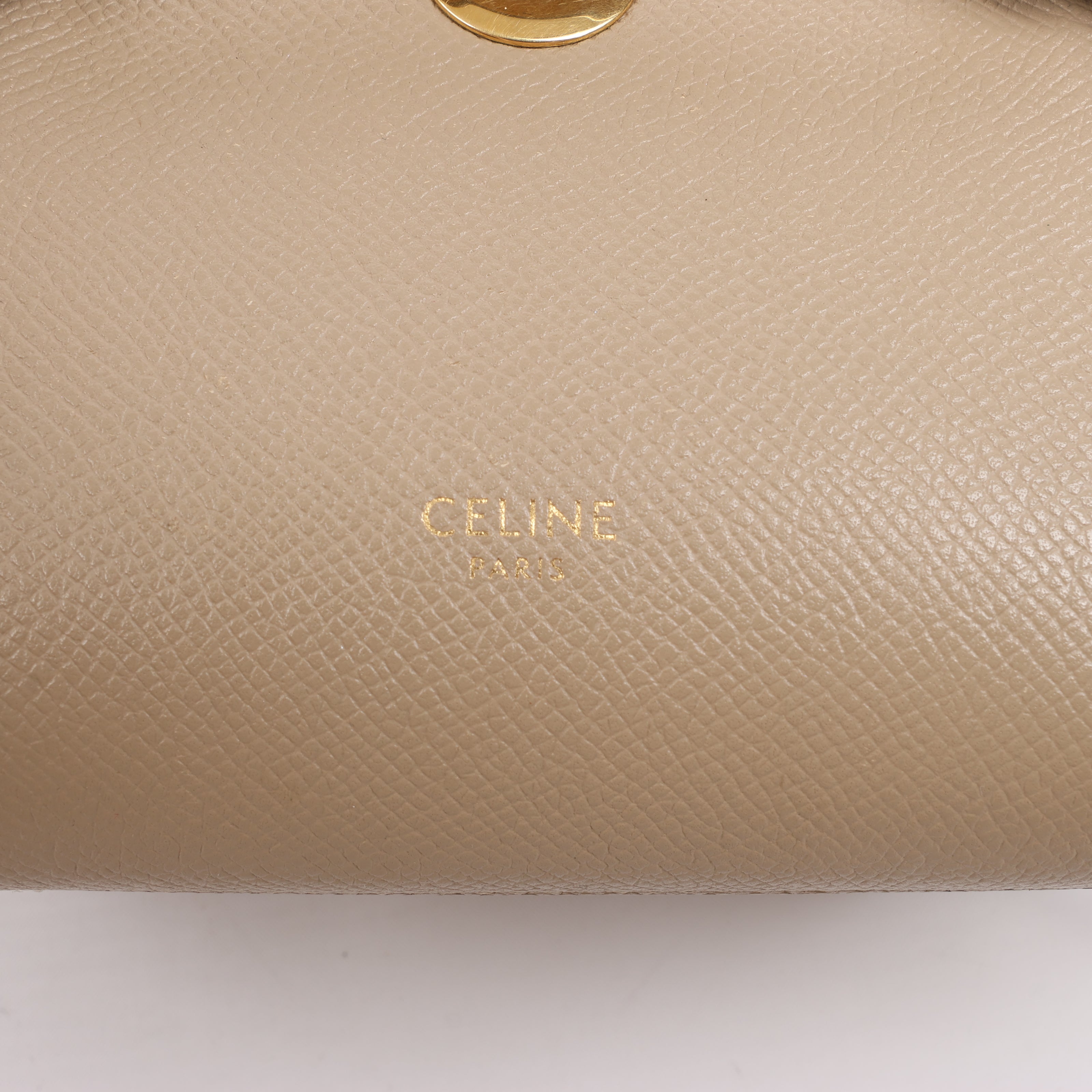 Celine Belt Bag Pico Leather 2way Handbag in Beige