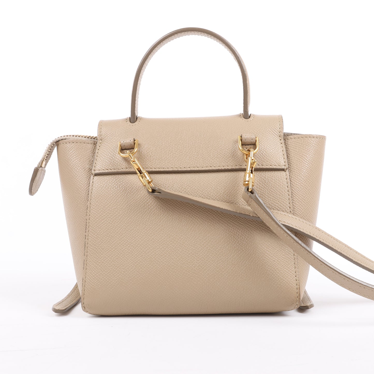 Sac banane Céline Pico en cuir beige