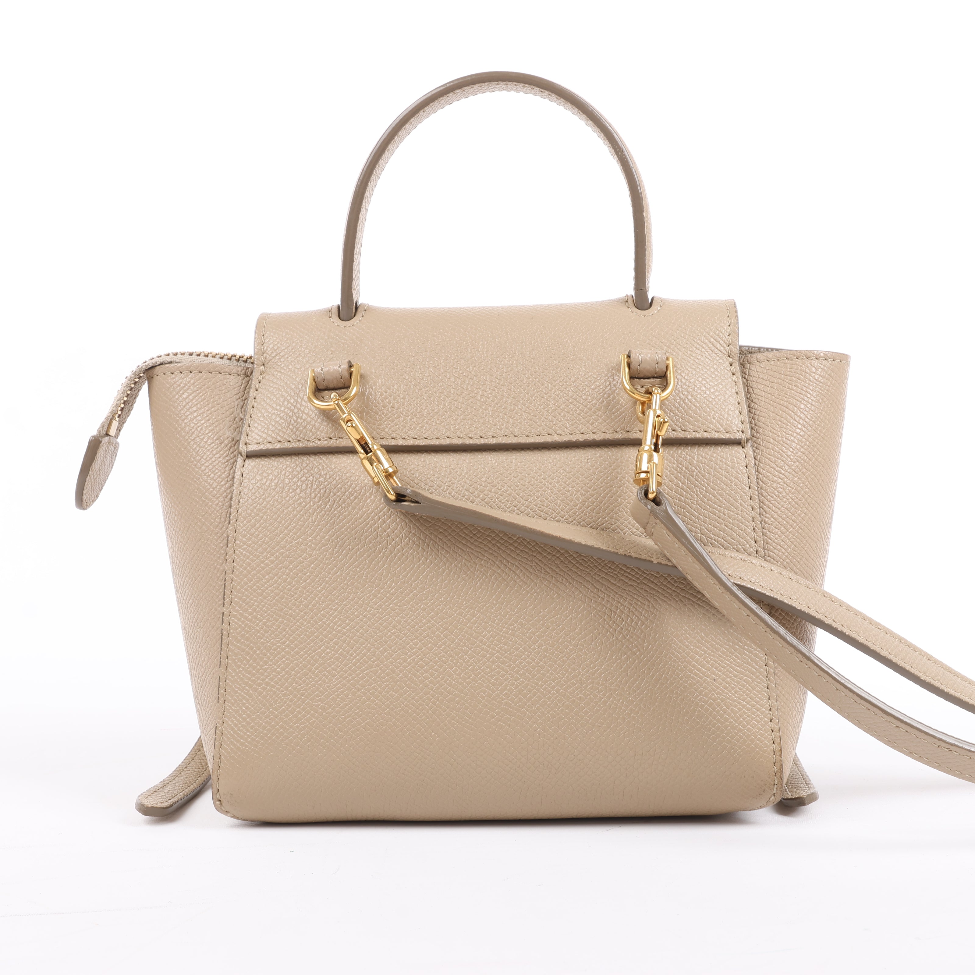 Celine Belt Bag Pico Leather 2way Handbag in Beige
