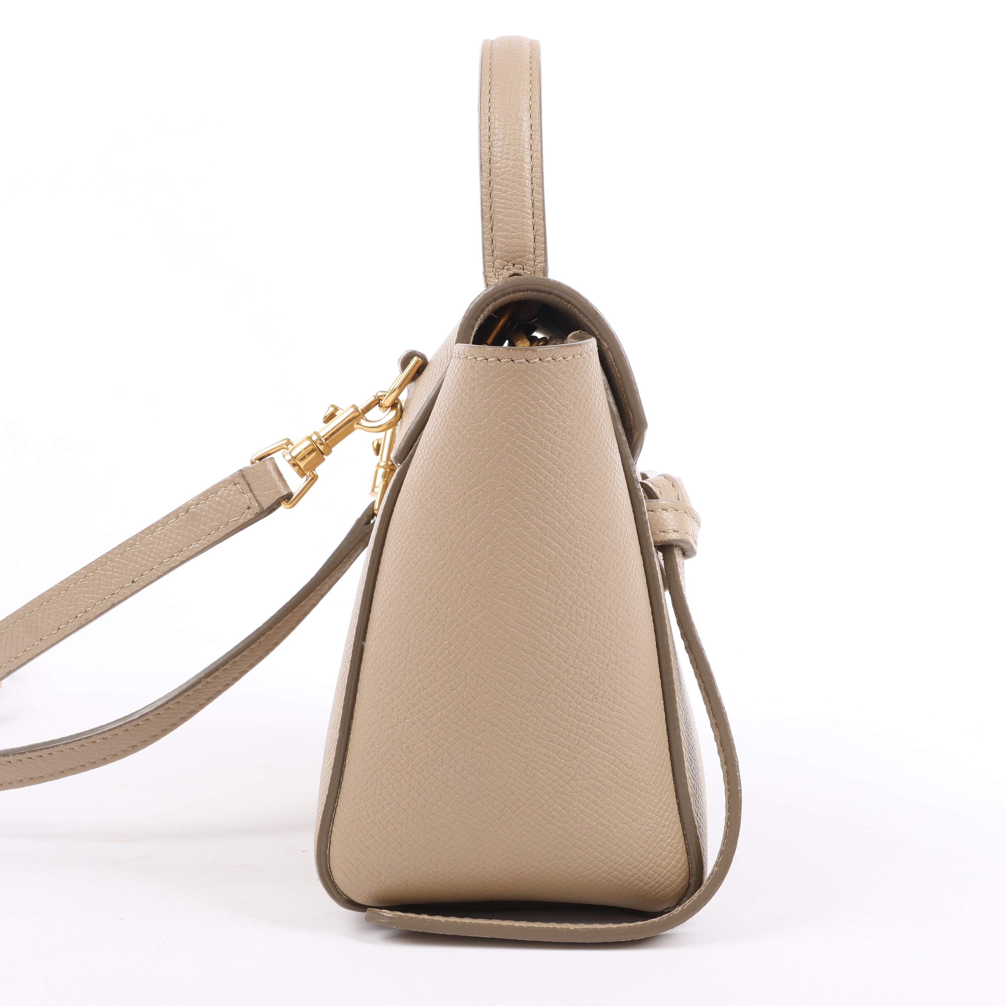 Celine Belt Bag Pico Leather 2way Handbag in Beige