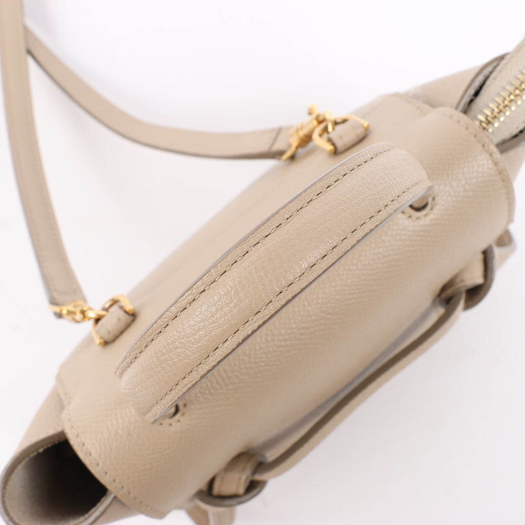 Celine Belt Bag Pico Leather 2way Handbag in Beige