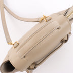 Celine Belt Bag Pico Leather 2way Handbag in Beige