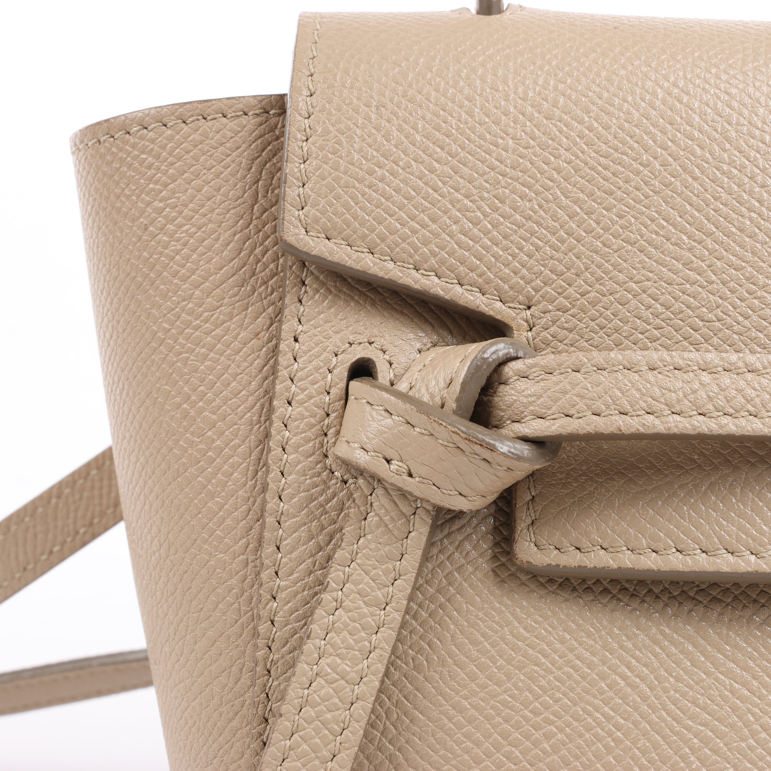 Celine Belt Bag Pico Leather 2way Handbag in Beige