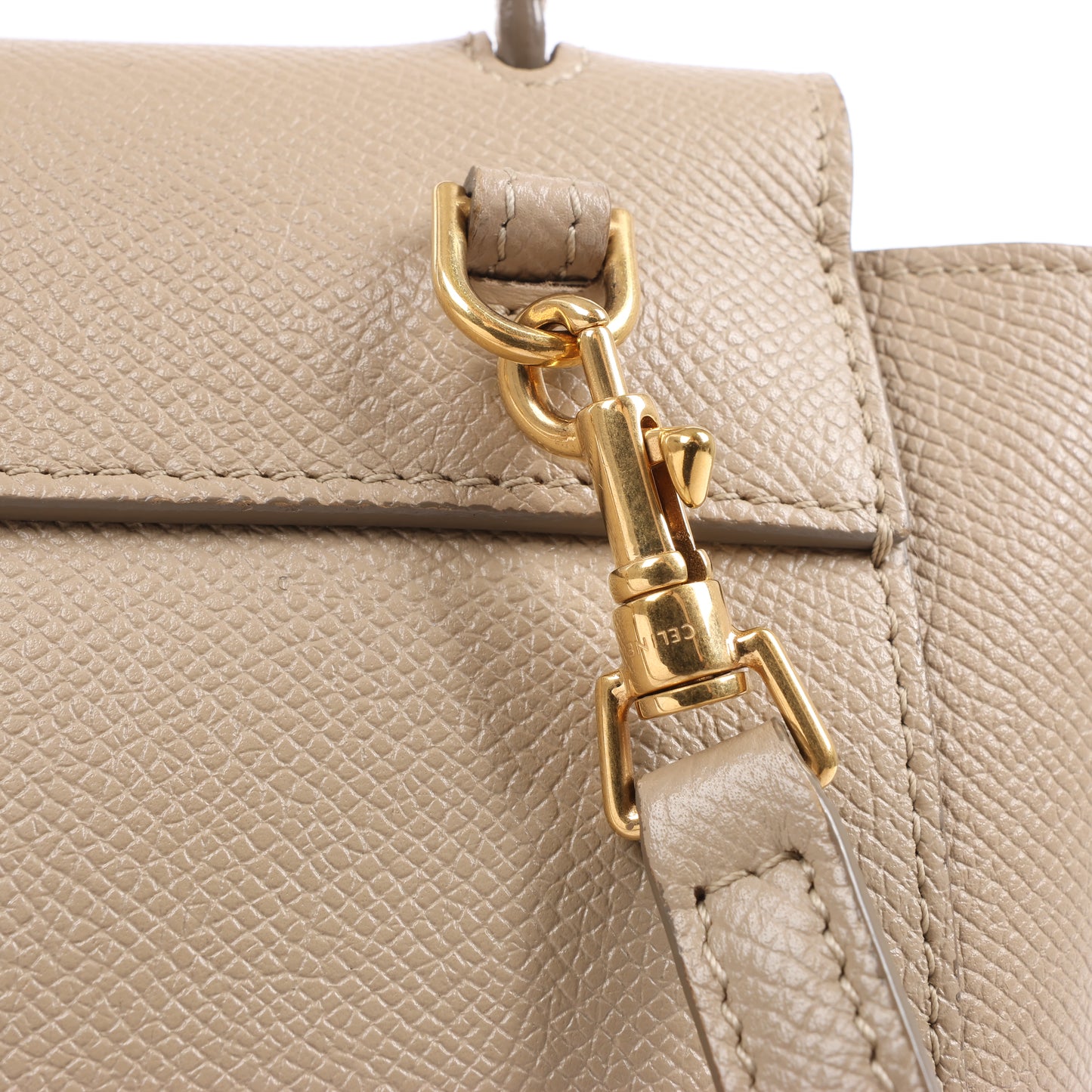 Sac banane Céline Pico en cuir beige