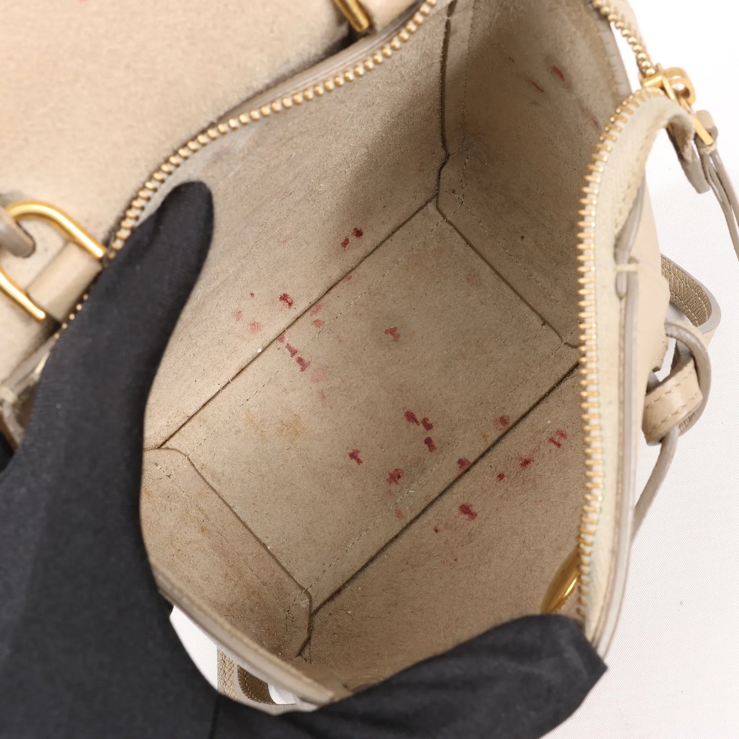 Celine Belt Bag Pico Leather 2way Handbag in Beige