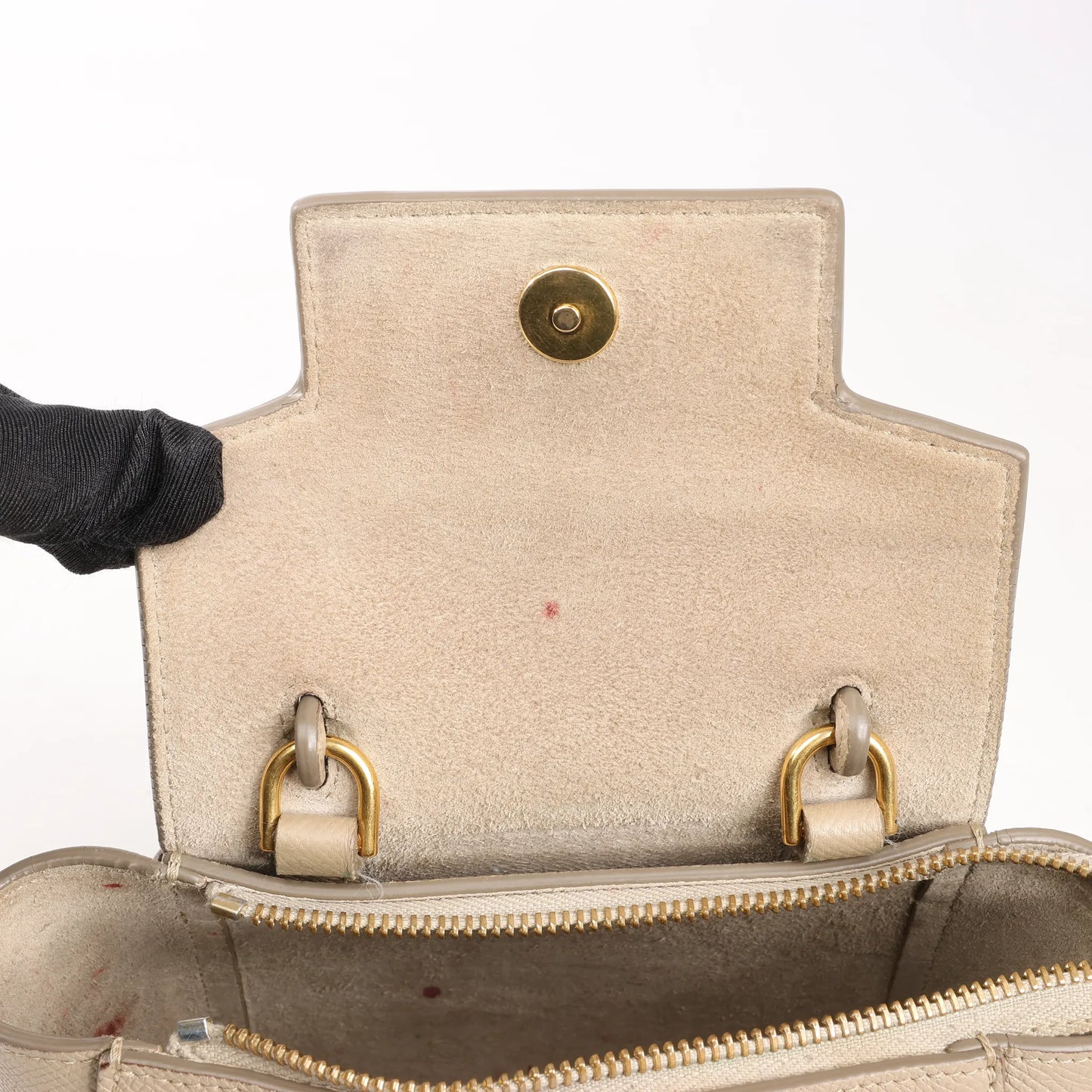 Celine Belt Bag Pico Leather 2way Handbag in Beige