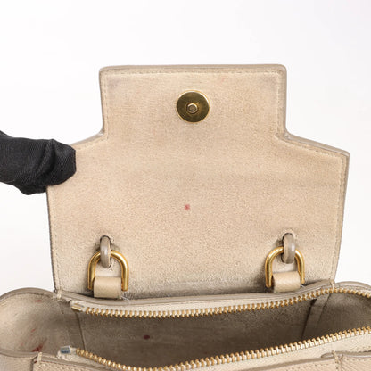 Celine Belt Bag Pico Leather 2way Handbag in Beige