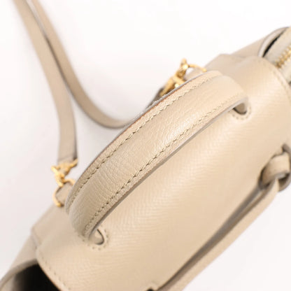 Celine Belt Bag Pico Leather 2way Handbag in Beige