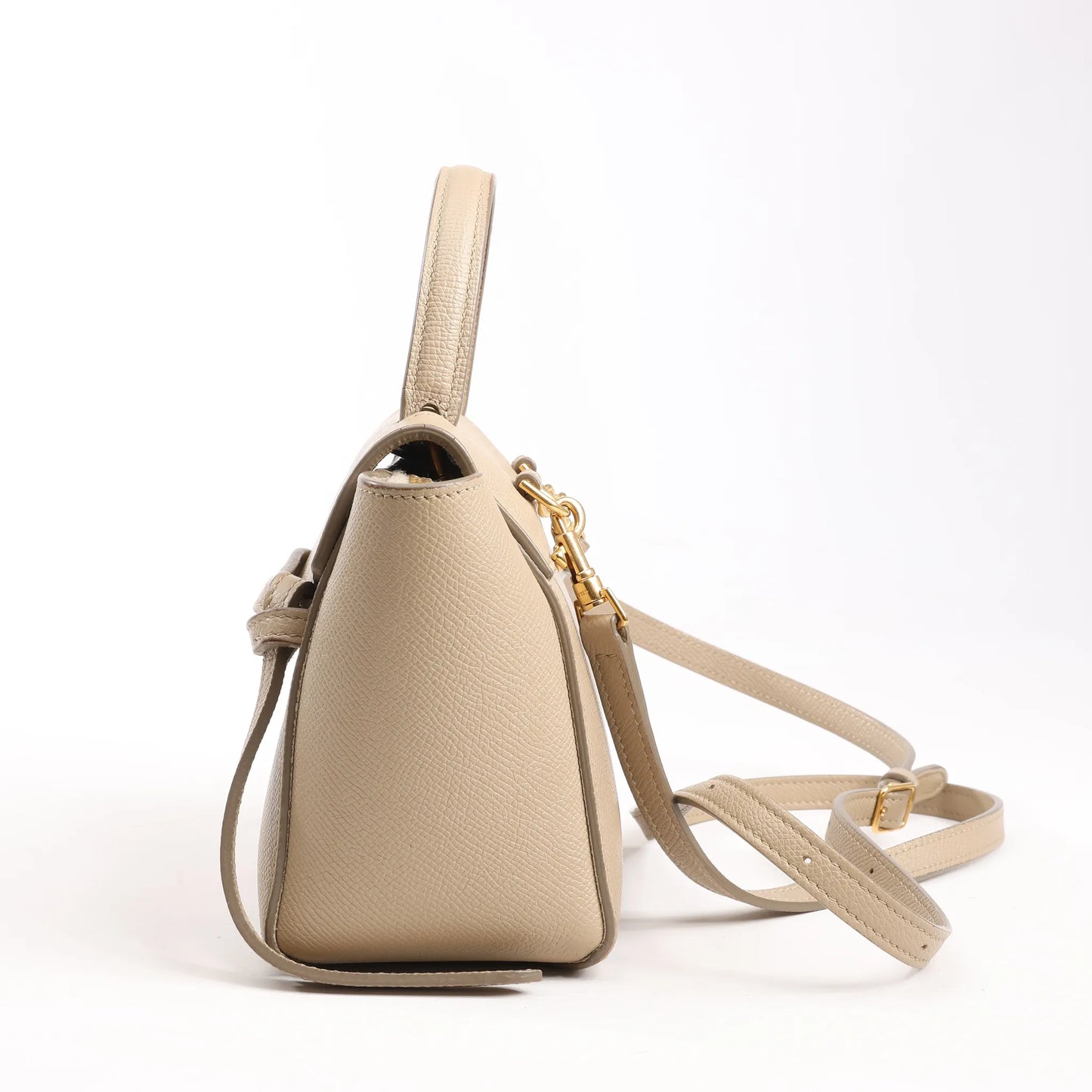 Celine Belt Bag Pico Leather 2way Handbag in Beige