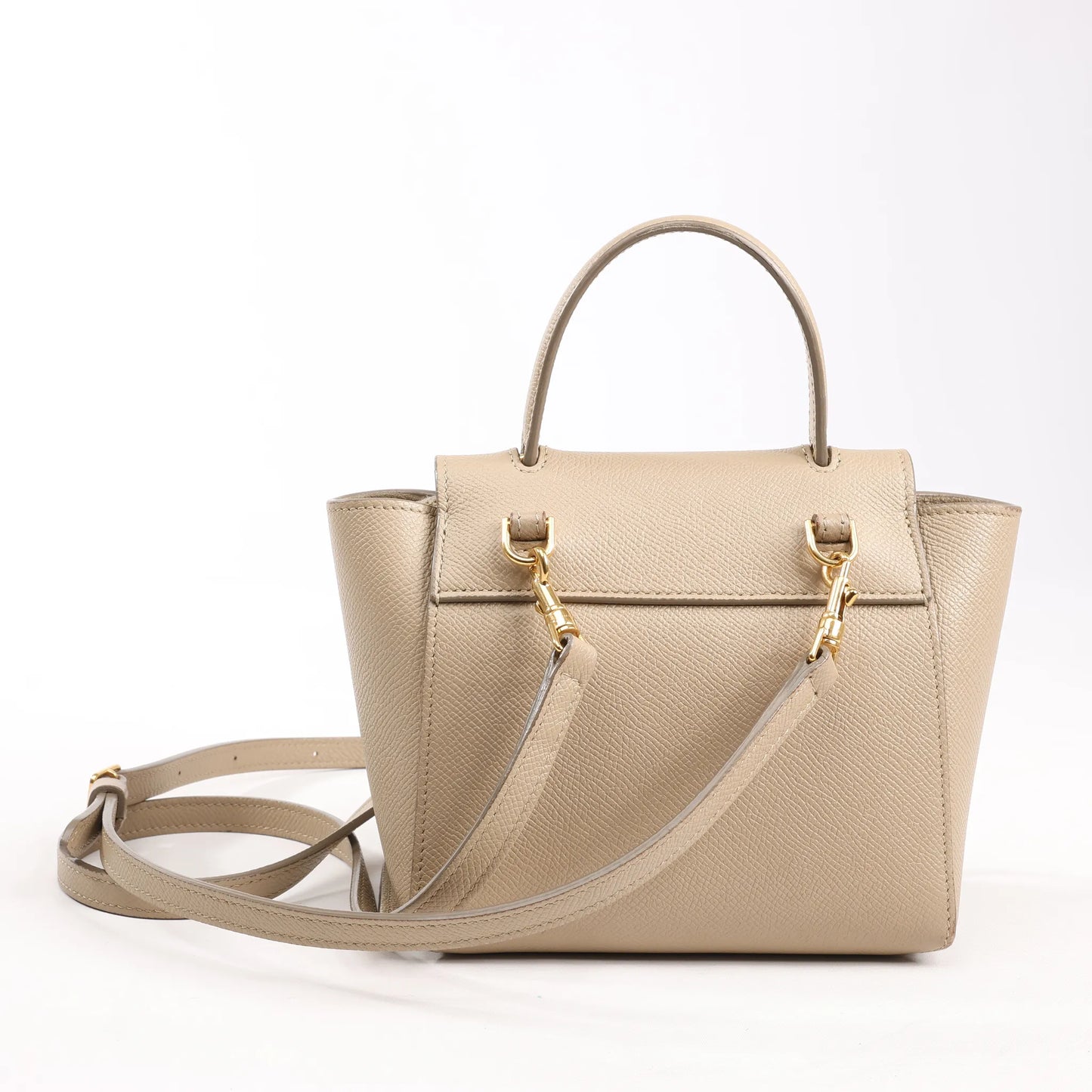 Celine Belt Bag Pico Leather 2way Handbag in Beige
