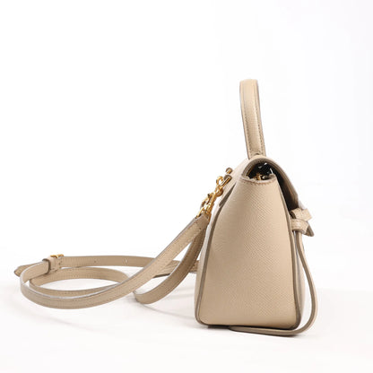 Celine Belt Bag Pico Leather 2way Handbag in Beige