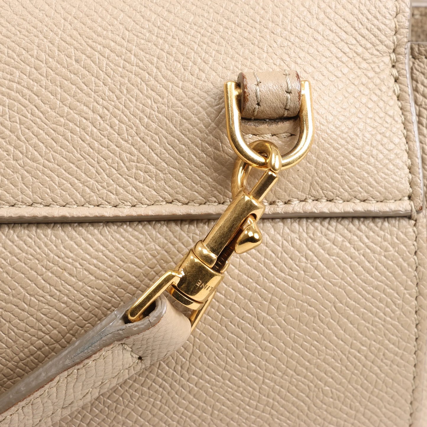 Celine Belt Bag Pico Leather 2way Handbag in Beige