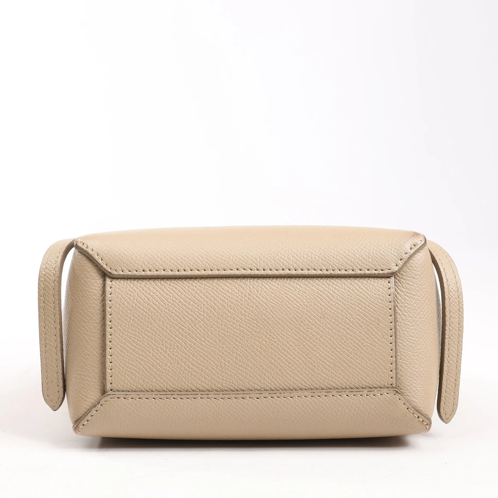Celine Belt Bag Pico Leather 2way Handbag in Beige
