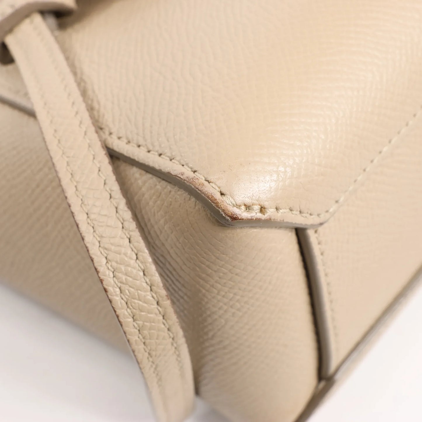 Celine Belt Bag Pico Leather 2way Handbag in Beige