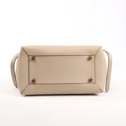 Celine Belt Bag Mini Leather 2way Handbag in Beige