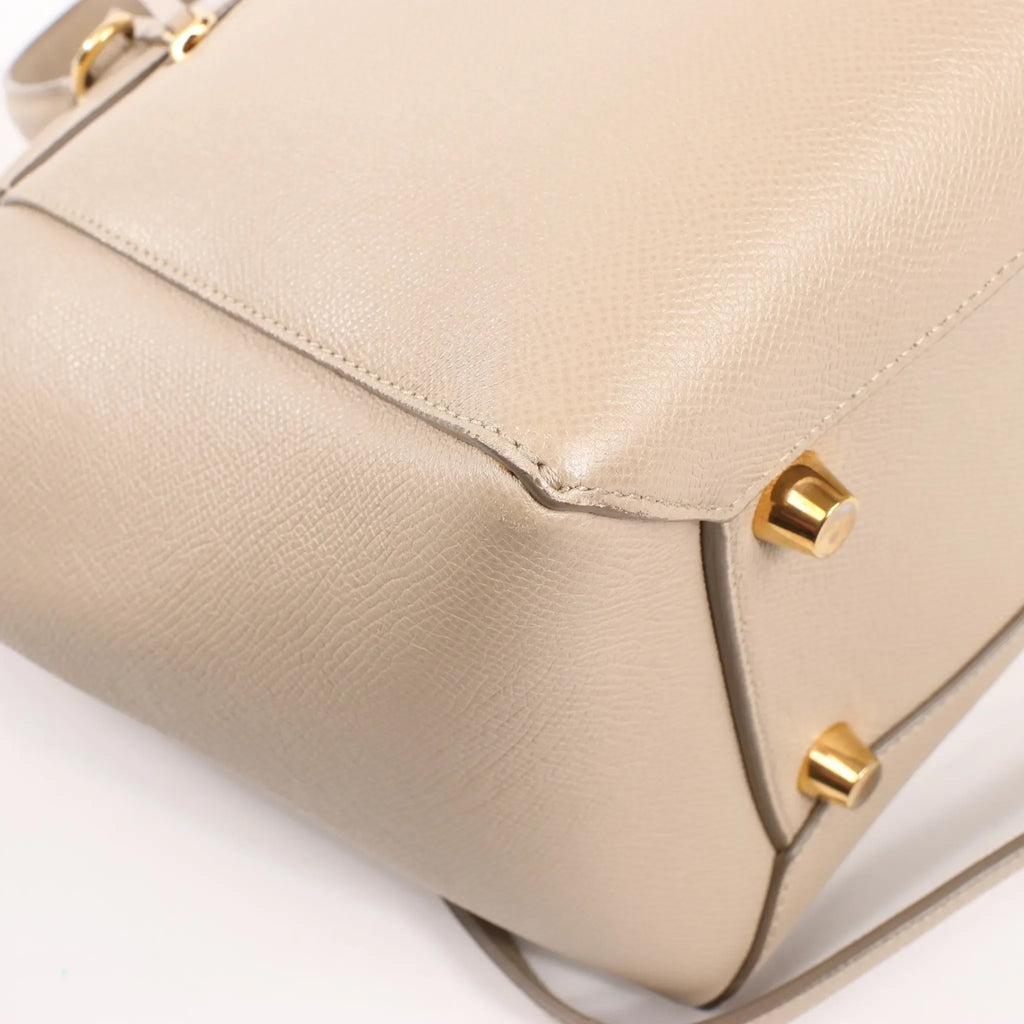 Celine Belt Bag Mini Leather 2way Handbag in Beige