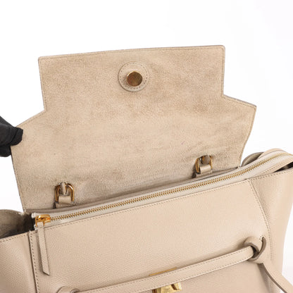 Celine Belt Bag Mini Leather 2way Handbag in Beige