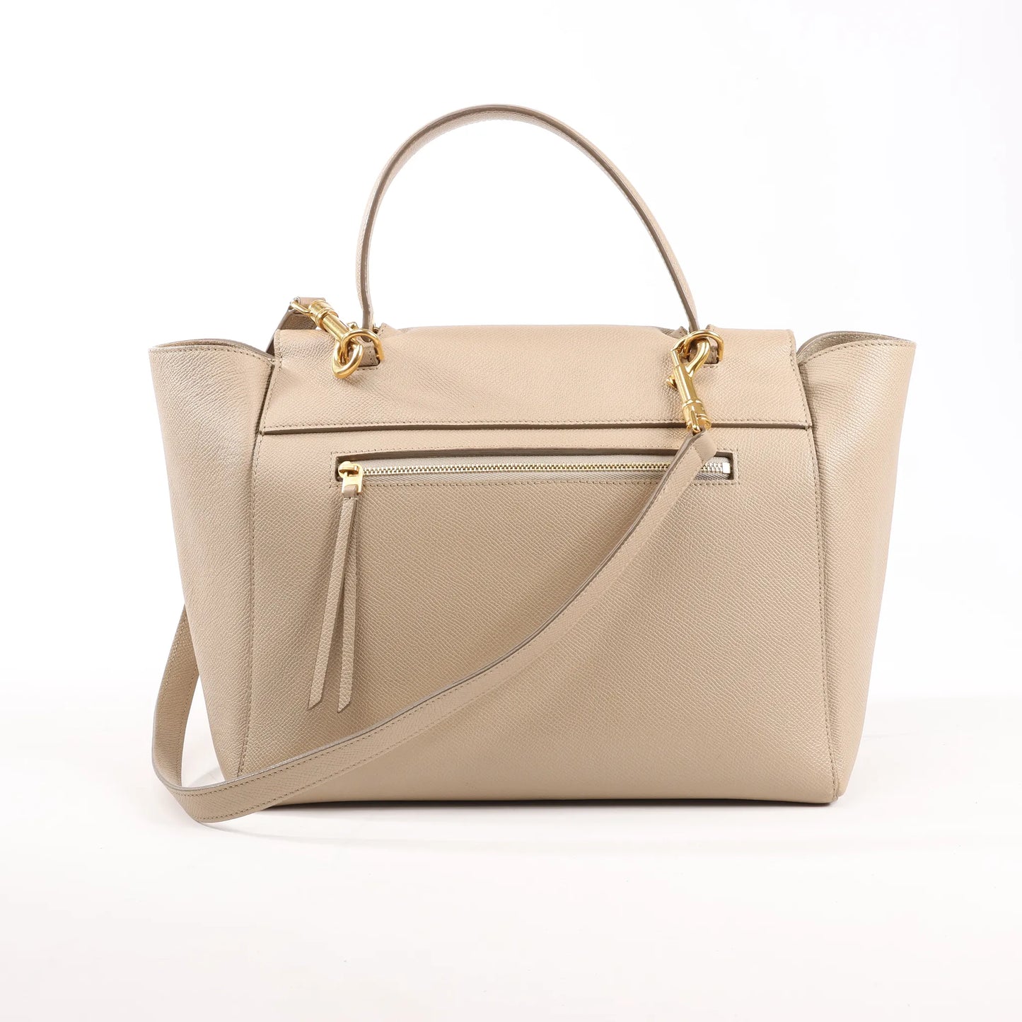 Celine Belt Bag Mini Leather 2way Handbag in Beige