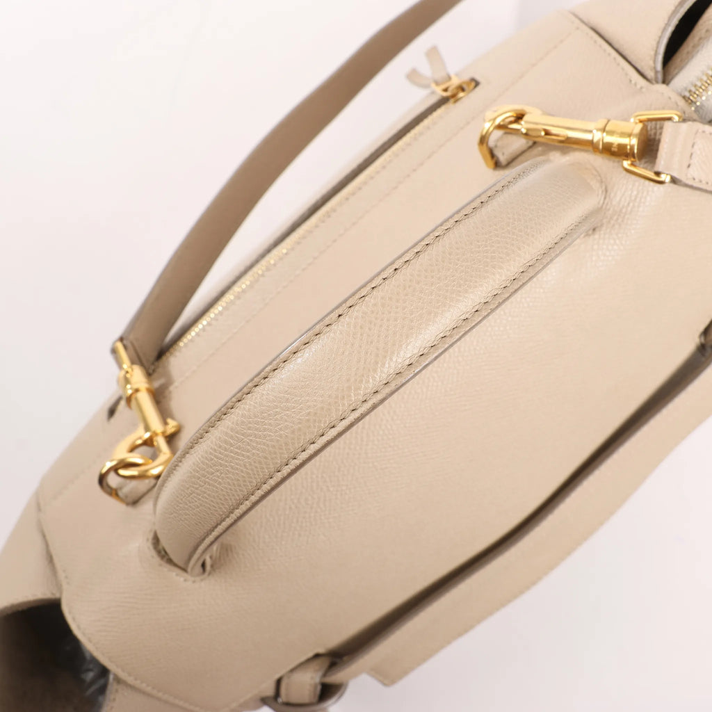 Celine Belt Bag Mini Leather 2way Handbag in Beige