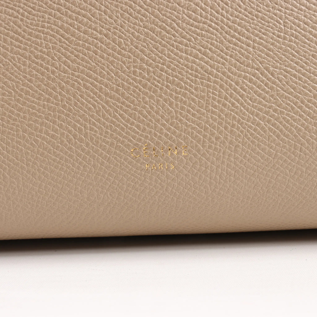 Celine Belt Bag Mini Leather 2way Handbag in Beige