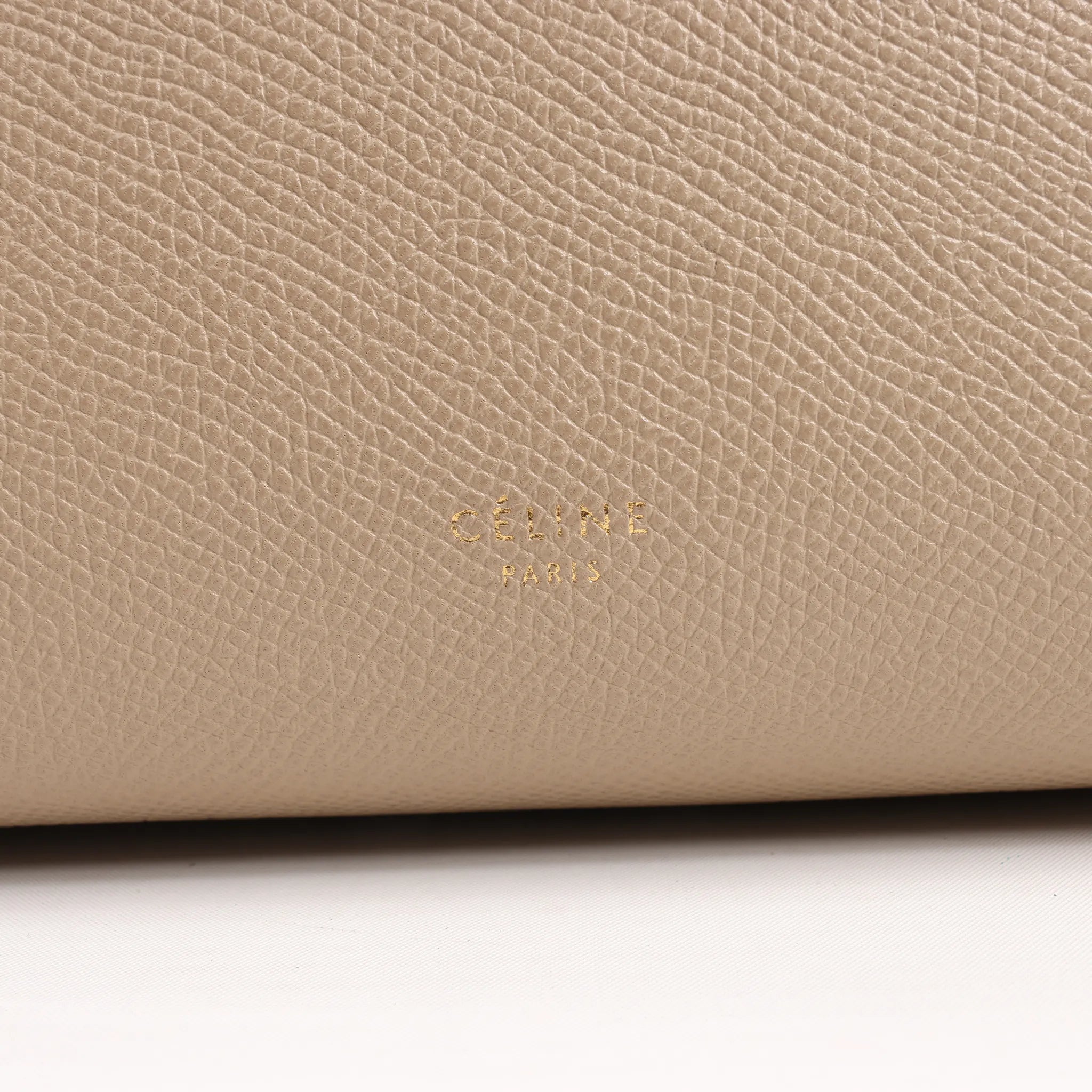 Celine Belt Bag Mini Leather 2way Handbag in Beige