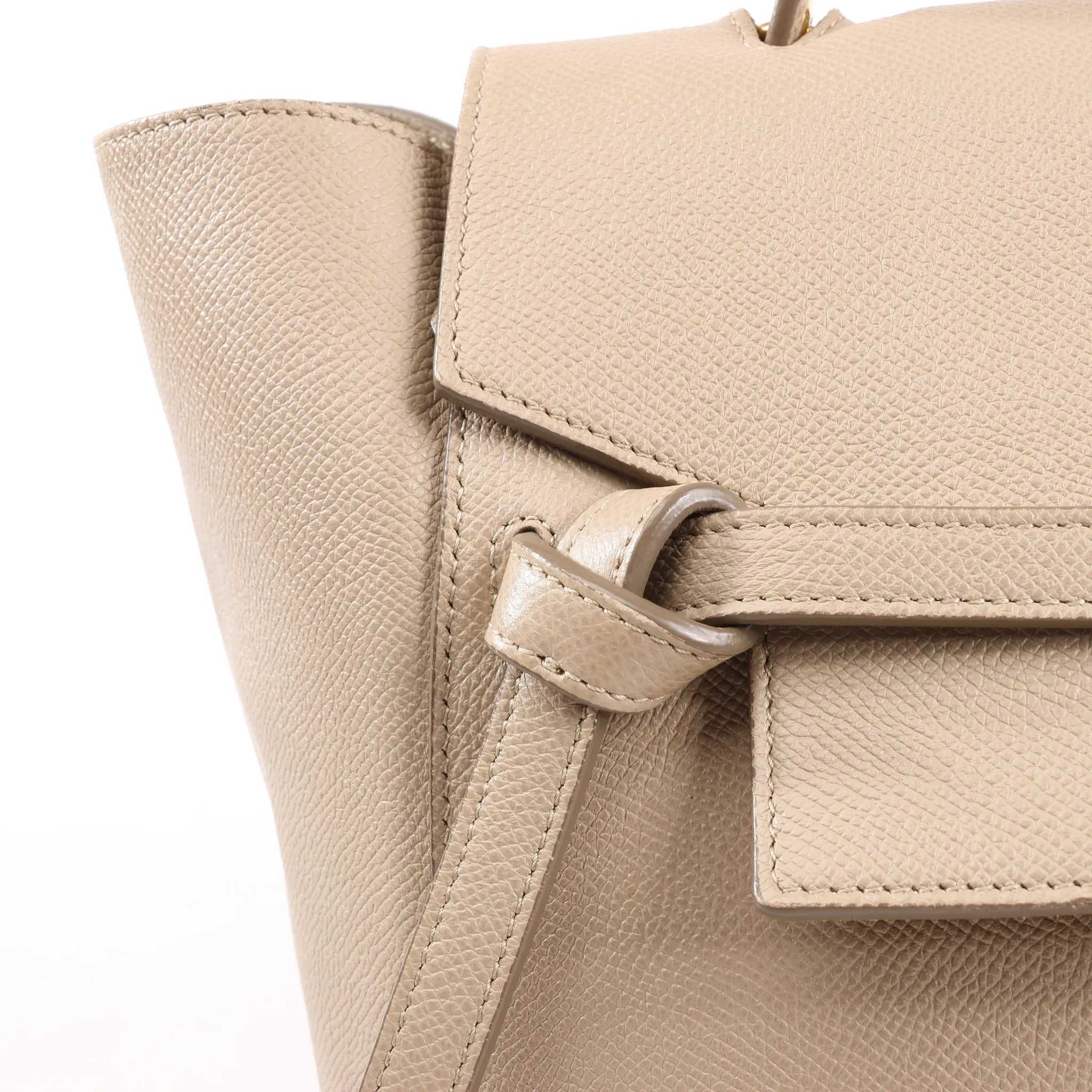 Celine Belt Bag Mini Leather 2way Handbag in Beige