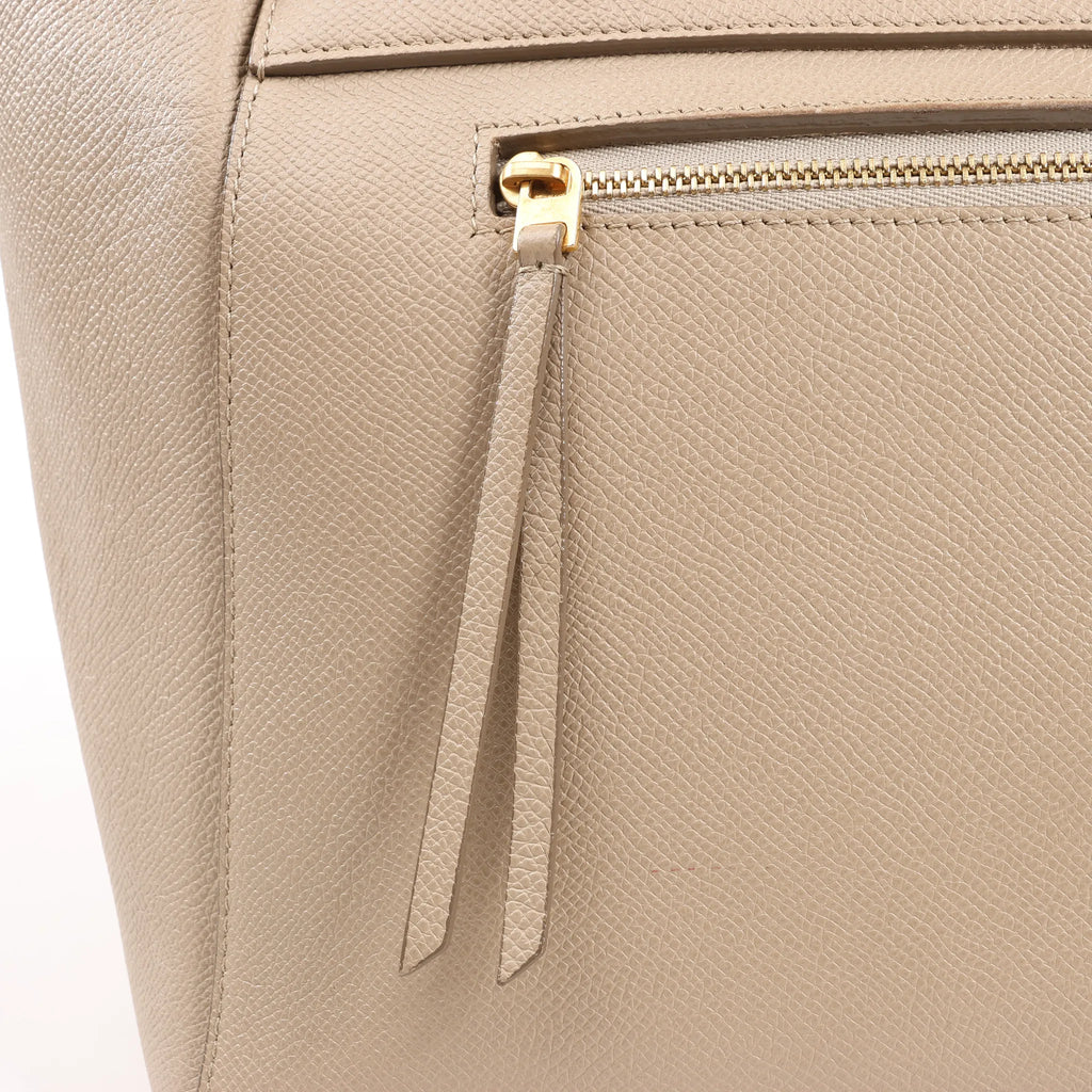 Celine Belt Bag Mini Leather 2way Handbag in Beige