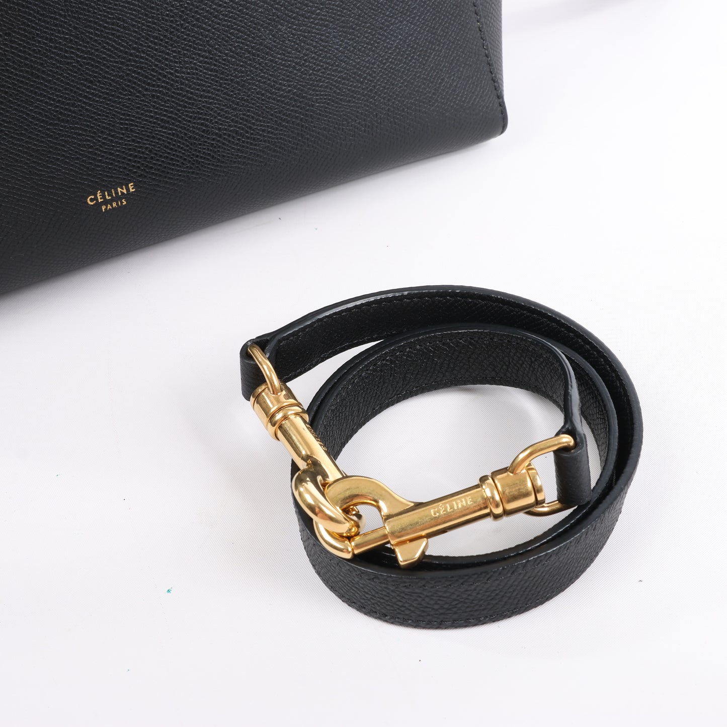 Celine Belt Bag Mini Leather 2way Handbag in Black