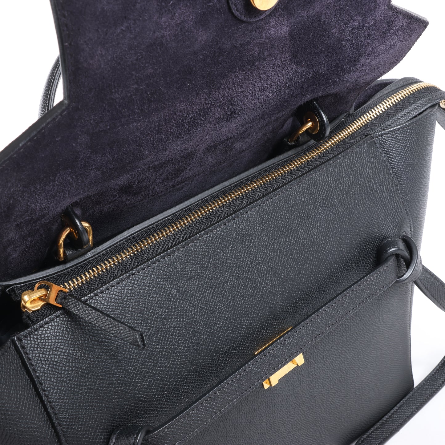Celine Belt Bag Mini Leather 2way Handbag in Black