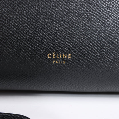 Celine Belt Bag Mini Leather 2way Handbag in Black