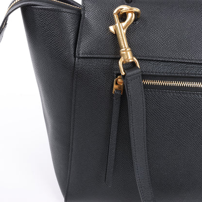 Celine Belt Bag Mini Leather 2way Handbag in Black