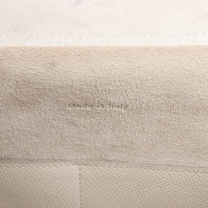 Sac ceinture CELINE Mini sac à main 2 voies en cuir de veau grainé blanc