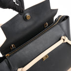 Celine Belt Bag Mini Leather 2way Handbag in Black x Beige