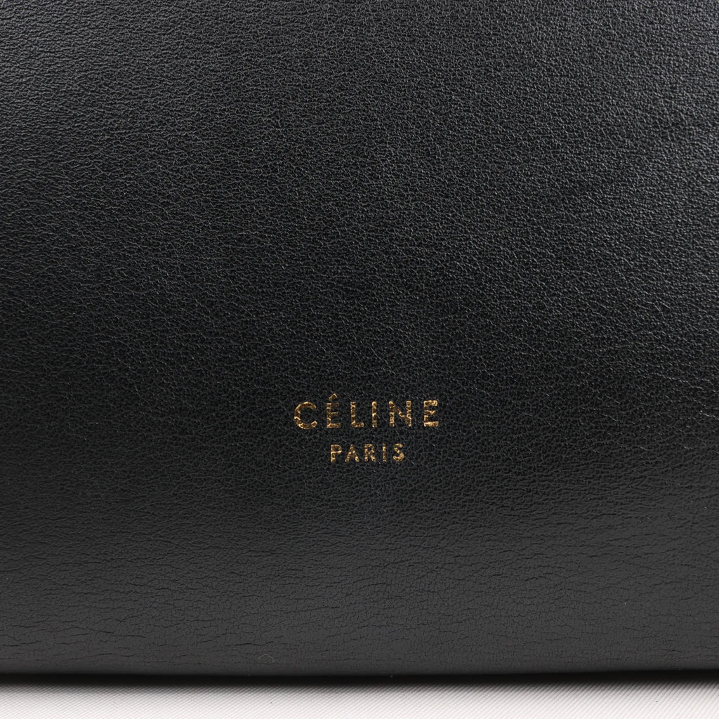 Celine Belt Bag Mini Leather 2way Handbag in Black x Beige