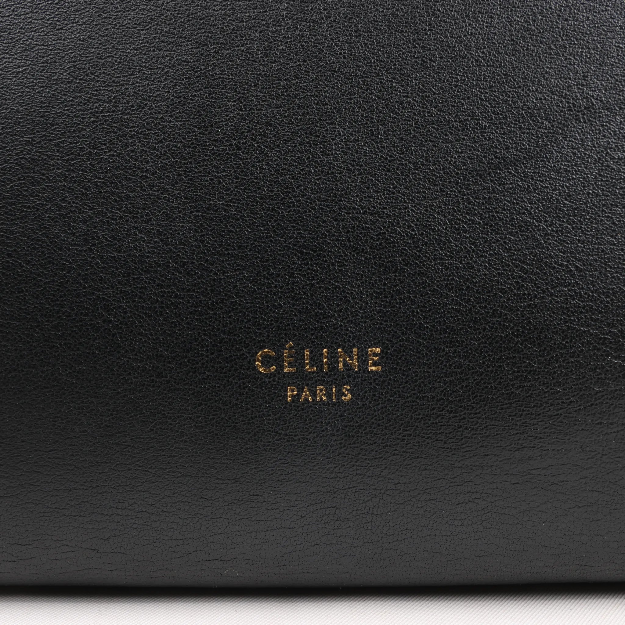 Celine Belt Bag Mini Leather 2way Handbag in Black x Beige