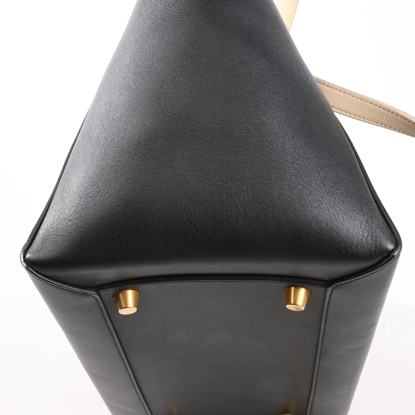 Celine Belt Bag Mini Leather 2way Handbag in Black x Beige