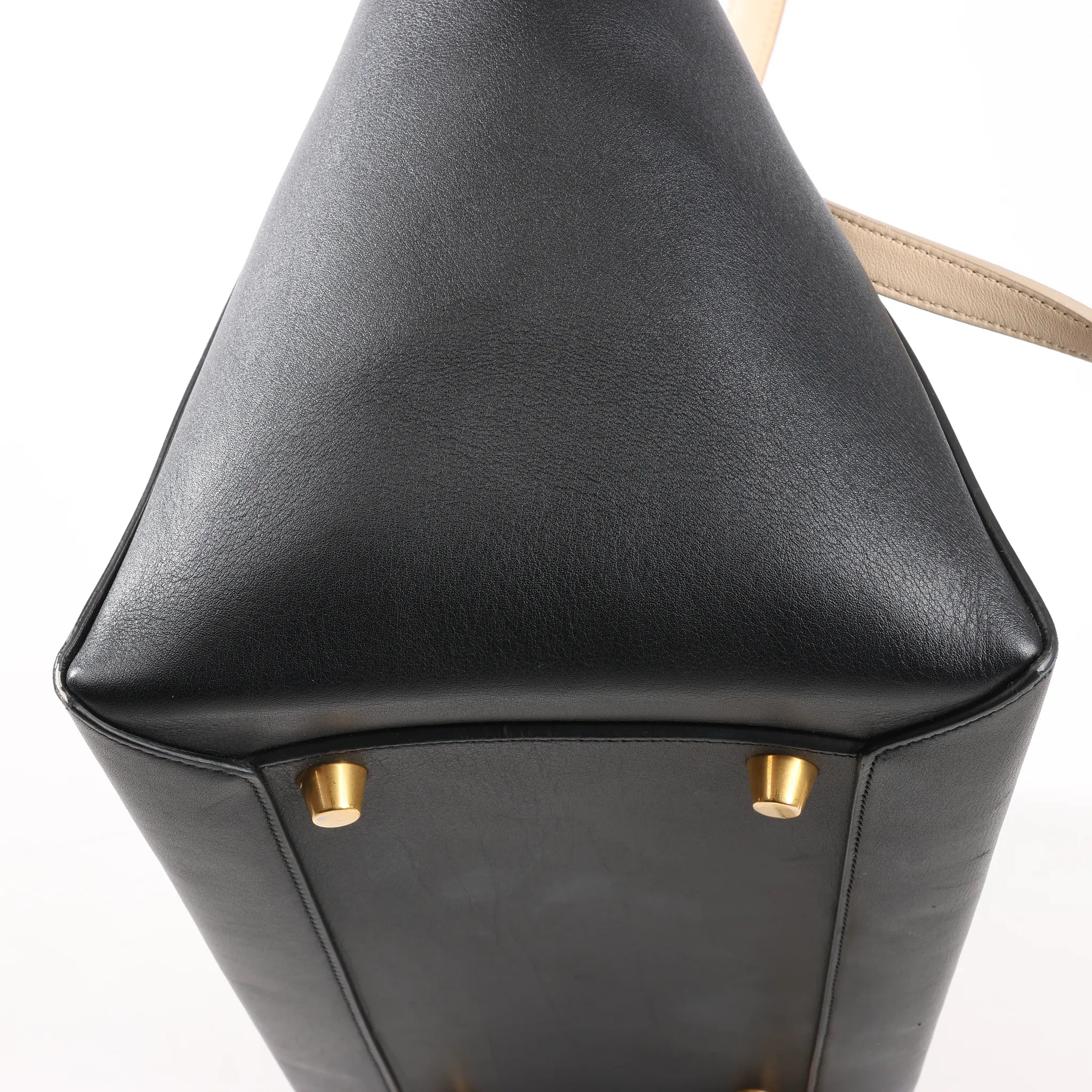Celine Belt Bag Mini Leather 2way Handbag in Black x Beige